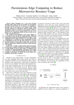 Parsimonious Edge Computing to Reduce Microservice Resource Usage