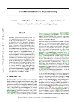 Neural Ensemble Search via Bayesian Sampling