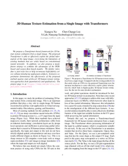 3D Human Texture Estimation from a Single Image with Transformers