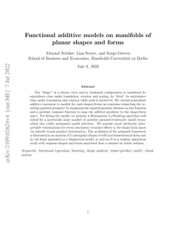 Functional additive models on manifolds of planar shapes and forms