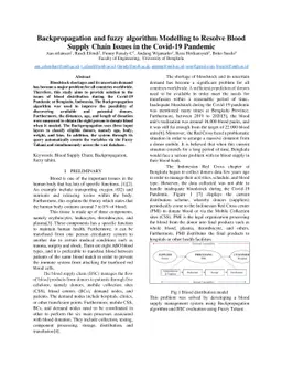 Backpropagation and fuzzy algorithm Modelling to Resolve Blood Supply
  Chain Issues in the Covid-19 Pandemic
