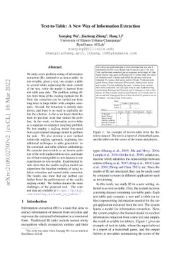 Text-to-Table: A New Way of Information Extraction