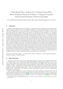 Crash Report Data Analysis for Creating Scenario-Wise, Spatio-Temporal
  Attention Guidance to Support Computer Vision-based Perception of Fatal Crash
  Risks