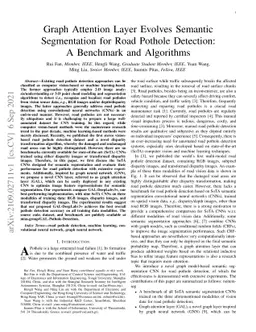 Graph Attention Layer Evolves Semantic Segmentation for Road Pothole
  Detection: A Benchmark and Algorithms