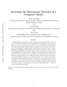 Screening the Discrepancy Function of a Computer Model