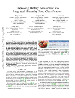 Improving Dietary Assessment Via Integrated Hierarchy Food
  Classification