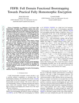 FDFB: Full Domain Functional Bootstrapping Towards Practical Fully
  Homomorphic Encryption