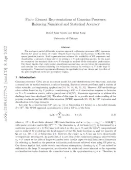 Finite Element Representations of Gaussian Processes: Balancing
  Numerical and Statistical Accuracy