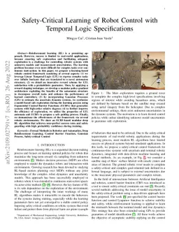 Safety-Critical Learning of Robot Control with Temporal Logic
  Specifications
