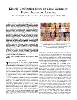 Kinship Verification Based on Cross-Generation Feature Interaction
  Learning