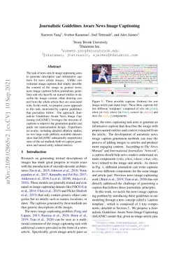 Journalistic Guidelines Aware News Image Captioning