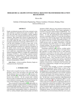 Hierarchical Graph Convolutional Skeleton Transformer for Action
  Recognition