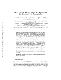 FDA: Feature Decomposition and Aggregation for Robust Airway
  Segmentation