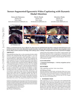 Sensor-Augmented Egocentric-Video Captioning with Dynamic Modal
  Attention