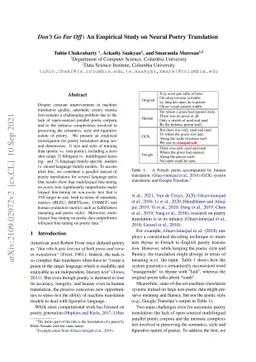 Don't Go Far Off: An Empirical Study on Neural Poetry Translation