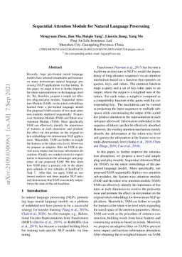 Sequential Attention Module for Natural Language Processing