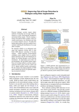 GOLD: Improving Out-of-Scope Detection in Dialogues using Data
  Augmentation