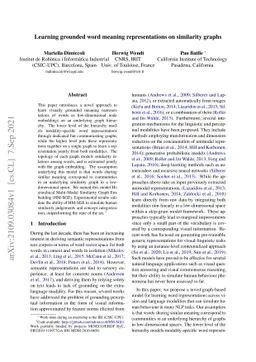 Learning grounded word meaning representations on similarity graphs