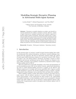 Modelling Strategic Deceptive Planning in Adversarial Multi-Agent
  Systems