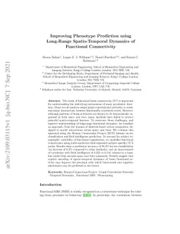 Improving Phenotype Prediction using Long-Range Spatio-Temporal Dynamics
  of Functional Connectivity