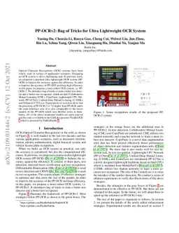 PP-OCRv2: Bag of Tricks for Ultra Lightweight OCR System