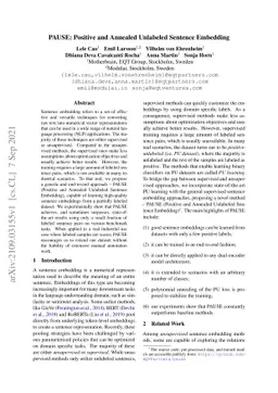 PAUSE: Positive and Annealed Unlabeled Sentence Embedding