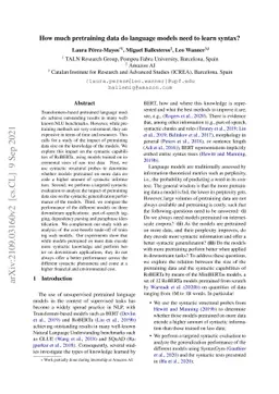 How much pretraining data do language models need to learn syntax?