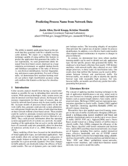 Predicting Process Name from Network Data