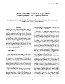 Software Vulnerability Detection via Deep Learning over Disaggregated
  Code Graph Representation