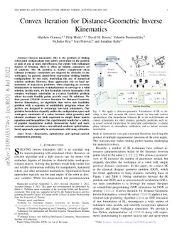 Convex Iteration for Distance-Geometric Inverse Kinematics