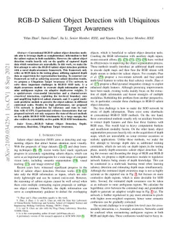 RGB-D Salient Object Detection with Ubiquitous Target Awareness