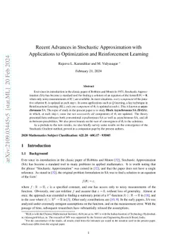 Convergence of Batch Asynchronous Stochastic Approximation With
  Applications to Reinforcement Learning