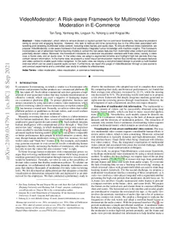 VideoModerator: A Risk-aware Framework for Multimodal Video Moderation
  in E-Commerce