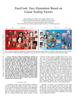 FaceCook: Face Generation Based on Linear Scaling Factors