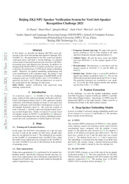 Beijing ZKJ-NPU Speaker Verification System for VoxCeleb Speaker
  Recognition Challenge 2021