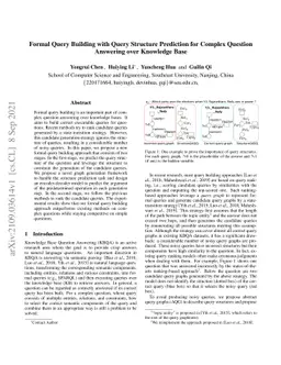 Formal Query Building with Query Structure Prediction for Complex
  Question Answering over Knowledge Base