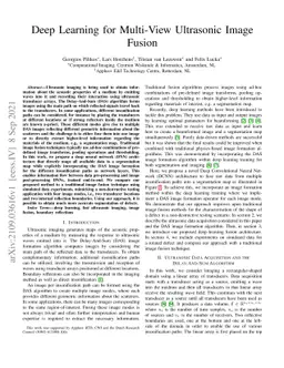 Deep Learning for Multi-View Ultrasonic Image Fusion