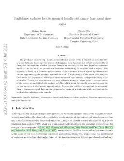 Confidence surfaces for the mean of locally stationary functional time
  series