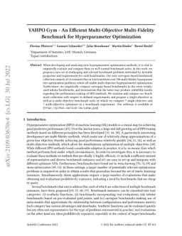 YAHPO Gym -- An Efficient Multi-Objective Multi-Fidelity Benchmark for
  Hyperparameter Optimization