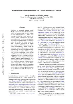Continuous Entailment Patterns for Lexical Inference in Context