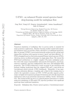 U-FNO -- An enhanced Fourier neural operator-based deep-learning model
  for multiphase flow