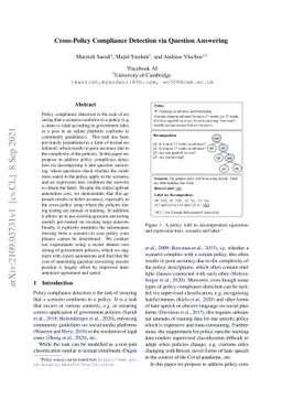 Cross-Policy Compliance Detection via Question Answering