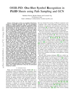 OSSR-PID: One-Shot Symbol Recognition in P&ID Sheets using Path Sampling
  and GCN