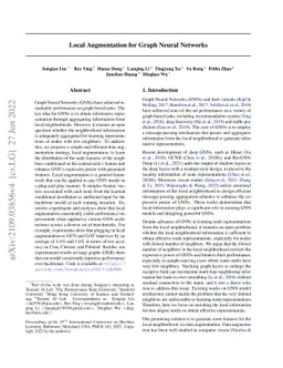 Local Augmentation for Graph Neural Networks