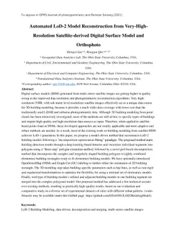 Automated LoD-2 Model Reconstruction from Very-HighResolution
  Satellite-derived Digital Surface Model and Orthophoto
