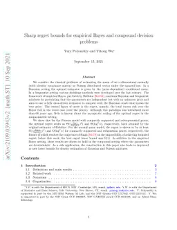 Sharp regret bounds for empirical Bayes and compound decision problems