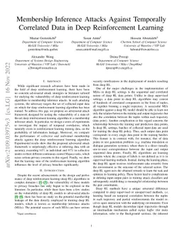 Membership Inference Attacks Against Temporally Correlated Data in Deep
  Reinforcement Learning