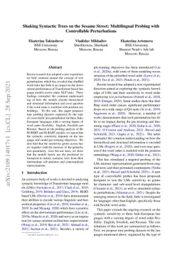 Shaking Syntactic Trees on the Sesame Street: Multilingual Probing with
  Controllable Perturbations