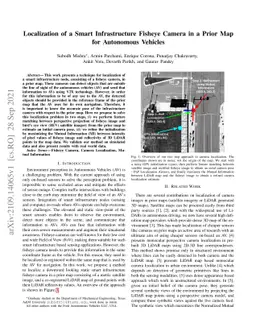 Localization of a Smart Infrastructure Fisheye Camera in a Prior Map for
  Autonomous Vehicles