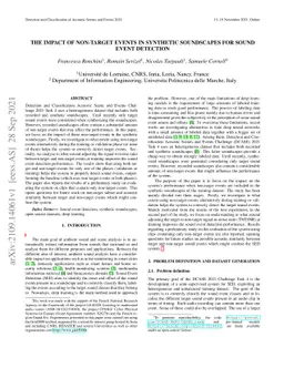 The impact of non-target events in synthetic soundscapes for sound event
  detection